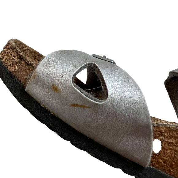 Birkenstock Rio kids sandals Electric Metallic Silver birko flor EU 28 kids 10 - Picture 12 of 13